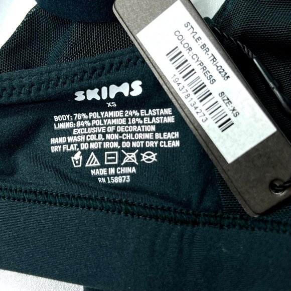 SKIMS Fits Everybody Triangle Bralette Cypress Womens XS - Picture 7 of 8